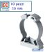 100 COLLARI 16 mm SUPPORTO FISSATUBO TUBO ELETTRICO CLIP ECCFC16