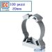 100 COLLARI 20 mm SUPPORTO FISSATUBO TUBO ELETTRICO CLIP ECCFC20