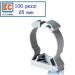 100 COLLARI 25 mm SUPPORTO FISSATUBO TUBO ELETTRICO CLIP ECCFC25
