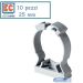 10 COLLARI 25 mm SUPPORTO FISSATUBO TUBO ELETTRICO CLIP ECCFC25