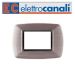 PLACCA 3P ACCIAIO SATINATO PVC MY LIFE ELETTROCANALI