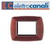 PLACCA 3P LEGNO SCURO PVC MY LIFE ELETTROCANALI