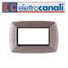 PLACCA 4P ACCIAIO SATINATO PVC MY LIFE ELETTROCANALI