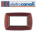 PLACCA 4P LEGNO SCURO PVC MY LIFE ELETTROCANALI