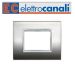 PLACCA 3P ACCIAIO SATINATO PVC NEW PRESTIGE ELETTROCANALI