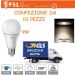 10 LAMPADINE LED 9W 4000K E27 LED LUCE NATURALE FSL