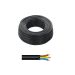 CAVO GOMMATO H05VV-F 1 METRO 3X1 mmq PER ESTERNO  NERO