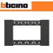 PLACCA 4P NERO BTICINO LIVING NOW KA4804KG