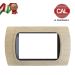 PLACCA 4P ROVERE SBIANCATO INTERNO NERO COMPATIBILE LIVING INTERNATIONAL