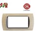PLACCA 7P ROVERE SBIANCATO INTERNO NERO COMPATIBILE LIVING INTERNATIONAL