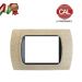 PLACCA 3P ROVERE SBIANCATO INTERNO NERO COMPATIBILE LIVING INTERNATIONAL