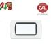PLACCA 4P BIANCO INTERNO NERO COMPATIBILE LIVING INTERNATIONAL