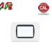 PLACCA 3P BIANCO INTERNO NERO COMPATIBILE LIVING INTERNATIONAL