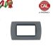 PLACCA 4P GRIGIO ARDESIA INTERNO NERO COMPATIBILE LIVING INTERNATIONAL
