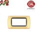 PLACCA 4P ORO OPACO INTERNO NERO COMPATIBILE LIVING INTERNATIONAL