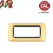 PLACCA 7P ORO OPACO INTERNO NERO COMPATIBILE LIVING INTERNATIONAL