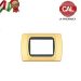 PLACCA 3P ORO OPACO INTERNO NERO COMPATIBILE LIVING INTERNATIONAL