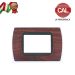 PLACCA 3P NOCE NAZIONALE INTERNO NERO COMPATIBILE LIVING INTERNATIONAL