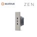 zen PRESA BIPASSO 10/16A MAPAM SABBIA N218S