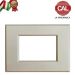 PLACCA 4P TORTORA METALLO COMPATIBILE VIMAR PLANA PLA103/4