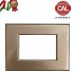 PLACCA 4P ARGENTO METALLO COMPATIBILE VIMAR PLANA PLA109/4