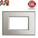 PLACCA 4P ORO OPACO METALLO COMPATIBILE VIMAR PLANA PLA111/4
