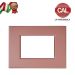 PLACCA 7P ROSA ANTICO METALLO VIMAR PLANA OLD ROSE PLA115/7