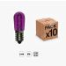 10 PEZZI LAMPADINA LED E14 14V  LUCE VIOLA AC/DC LUMINARIE LAMPADA