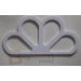 LUMINARIA SAGOMA ROSONE  APPESO 290x590 mm  BIANCO