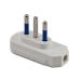 SPINA PIATTA 2P+T 16A COLORE BIANCO