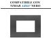 PLACCA 3 POSTI NERO COMPATIBILE VIMAR ARKE'