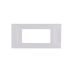 PLACCA 4 POSTI BIANCA PVC COMPATIBILE VIMAR PLANA