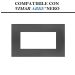 PLACCA 4 POSTI NERO COMPATIBILE VIMAR ARKE'