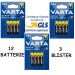 12 BATTERIE AAA PILA MINISTILO VARTA BLISTER 1,5V 12 PILE