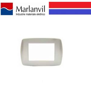 PLACCA MARLANVIL MILLENNIUM 3 POSTI ALLUMINIO SATINATO 7843.TG.AL