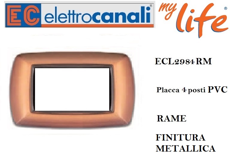 Avoria PLACCA 4P AVORIO PVC MY LIFE ELETTROCANALI 